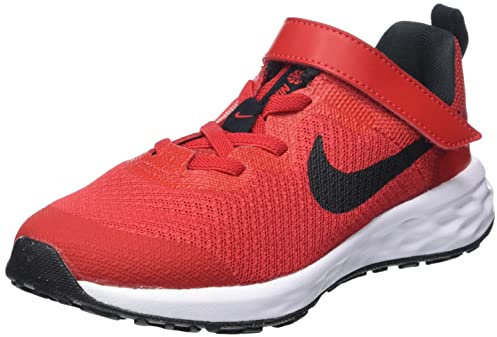 NIKE Revolution 6, Zapatillas de Gimnasia Unisex niños, University Red Black Red Band, 27 EU