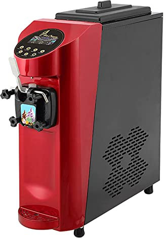 HYQNG Macchina per Gelato Commerciale 16L / H, Gelatiera Automatica da Tavolo da 1000 W, Morbidezza Regolabile per Gelato con Display a LED, per Ampiamente Applicato in Ristoranti, Caffetterie