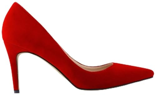 QIANKUN Décolleté Sexy con Tacco Alto da Donna Décolleté alla Moda a Punta Scarpe Eleganti da Donna Nero Rosso Décolleté Eleganti da Lavoro Décolleté da Matrimonio Taglia Grande - Rosso, 40