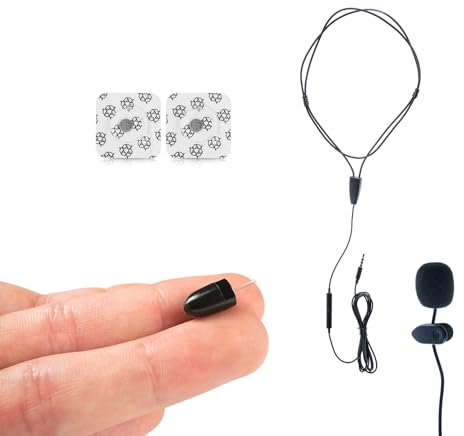 CooMax Pinganillo Oculto Inalambrico VIP Pro Auriculares Invisibles con Microfono para Examenes - Mini Auricular Espia Llamadas Movil Copiar sin Cable Oreja (Pinganillo VIP Pro UltraMini + Micrófono)