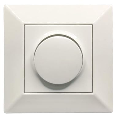 Jandei - Dimmer TRIAC 500W Dimmer, elegante Innenwanddekoration, inkl. Rahmen und Mechanismus, Polycarbonat weiß