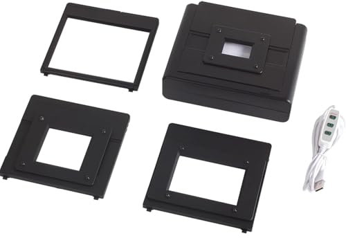 Foto diapositive Negativi e Visualizzatore di pellicole, Scanner mobile per pellicole con supporto per pellicole 135, 120, 4x5, visualizzazione illuminata a LED, luminosità regolabile, per il ripristi
