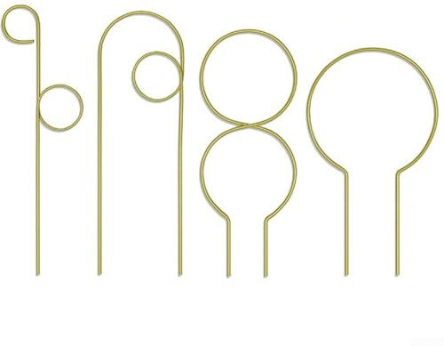 Lastdaytime Telaio per piante rampicanti, supporto per piante in vaso, asta fissa in ferro, tralicci in metallo, rampicanti, per rose, pothos, gelsomino (quattro set di oro)