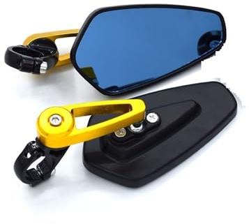 Universal 7/8 22mm Manillar Motocicleta Espejo Final Motocicleta Espejo para Yam&aha MT07 FZ07 MT-07 FZ-07 Espejos retrovisores