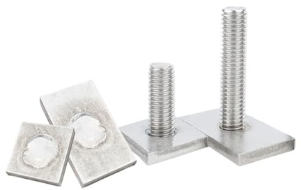 M6 M8 M10 304 Edelstahl T-Nut-Rutschenschienen T-Form Rechteck Hammerkopfschrauben(M6x20(30x30x4mm)2pcs)