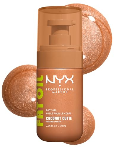 NYX Professional Makeup Fat Oil Body Oil, For Glowing Skin, Coconut Cutie