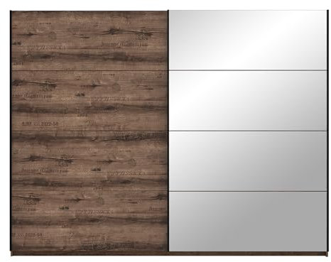 moebel-eins JESOLO Schiebetürenschrank, Material Dekorspanplatte, schlammeichefarbig, 270 cm
