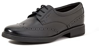 Geox Jr Agata, Scarpe Derby Bambine e ragazze, Nero (00043), 35 EU