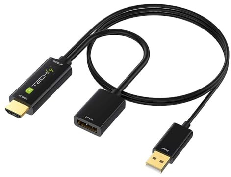 Techly 362589 Adattatore Convertitore da HDMI™ a Displayport con USB 4K 60Hz Nero
