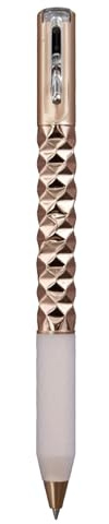 FINLALO Gel-Tintenstifte, Crush-Stift, Formverschiebung, schnell trocknend, 0,5 mm, konturierter Silikongriff mit ergonomischer Unterstützung, Kugelschreiber für Ärzte, Lehrer, Designer (Gold)