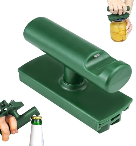 Cragmut Effortless Arthritis Jar Opener, 3-in-1 Dosenöffner Multifunktionaler Glasöffner Schraubdeckelöffner für Senioren für Küche Familie Picknick (Grün)