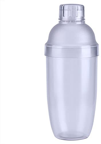 Botella de coctelera, coctelera de plástico, coctelera de 700 cc, coctelera transparente con leche, té, coctelera, herramienta para uso doméstico