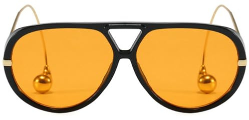willochra Vintage Oversized Pilot Shield Sunglasses Women Luxury Trendy Goggles Sun Glasses For Ladies Big Frame Eyewear UV400 (C4)