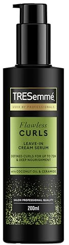 TRESemmé Flawless Curls Leave-In Cream Hair Serum hair treatment with Coconut Oil & Ceramide for deep nourishment & up to 72-hour curl definition 200 ml