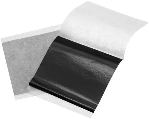 QUARKZMAN 100 Stück Blattblätter, 3,5 x 3,5 Folienblätter Papierblätter für DIY Basteln Malen Nägel Harz Möbel Dekoration (Schwarz)