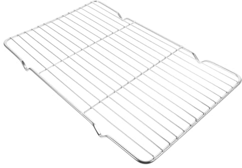 DECHOUS Edelstahl Kuchengitter Abkühlgitter - 31x20cm Stapelbar Rechteckig Grillrost - Wiederverwendbares Backgitter für Kekse Gebäck - Abtropfgestell für die Küche Spülmaschinenfest