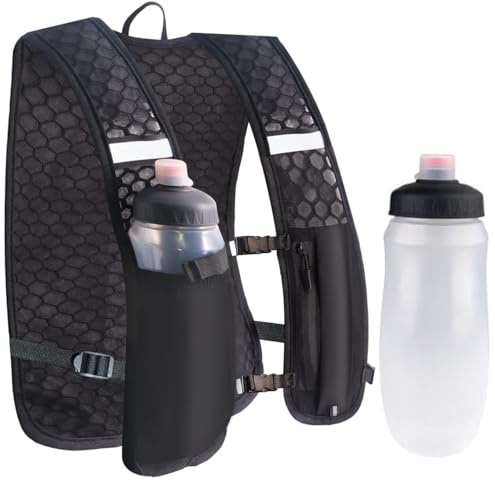 Laufweste für Damen und Herren - 5L Ultraleicht Trinkrucksack Trail Rucksack Trinkweste reflektierende Running Vest Trinkrucksack zum Laufen Herren Damen für Wandern Marathon