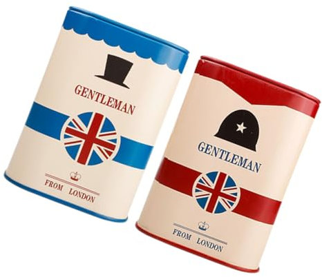 VALICLUD Contenedor Para Objetos Punzantes 2 Piezas Tamaño Compacto Metálico Resistente Para Estilistas Profesionales Uso Peluquerías Portátil Azul y Rojo