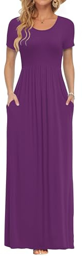 AUSELILY Maxi Dress for Women - Summer Casual Long Dresses for Ladies with Pockets