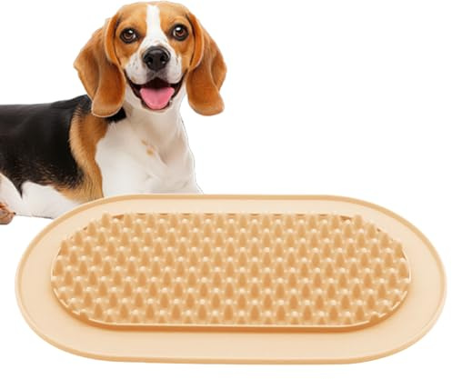 Hundslickmatta, anti-kvävning valp silikon långsam matningsbricka, hund berikning leksak, anti-spets husdjur slickmatta för bad, vård och träning