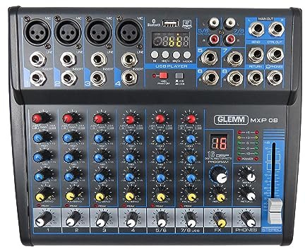 Karma MXP 08 8 canales 20 – 20000 Hz negro – Mesas de mezclas de audio (8 canales, 16 Bit, 20 – 20000 Hz, 6,3 mm, sector, 110 – 220)