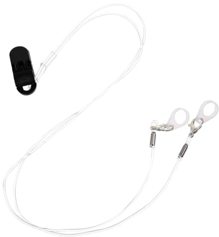 iplusmile Hearing Aid Retention Cord – Anti-Loss Clip Strap for Secure BTE Hearing Device Fixation – Lightweight ABS Material with Transparent Design – for Seniors, Adults & Kids