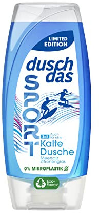 Duschdas 3-in-1 Duschgel & Shampoo Sport Kalte Dusche Limited Edition Duschbad mit Meersalz- und Zitronengrasduft 225 ml 1 Stück