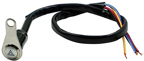 Aublinto Motorrad LED Schalter Motorrad Selbstsichernder Lenkerschalter Doppelt Blinkendes Arbeitslicht Schalter Motorrad Warnblinker Schalter Modifikationszubehör