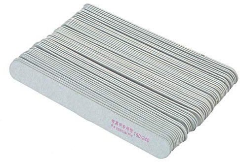 50 Stück Nagelfeilen, Doppelseitiger Nagelfeilenpuffer, Körnung 180/240, Nagelpufferfeilen, Nagelkunstfeilen, Nagelfeilen für zu Hause, Nagelfeilen, Pinsel, Nagelkunstwerkzeuge