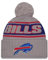 New Era Buffalo Bills NFL 2024 Sideline Sport Knit Grau Bommelmütze - One-Size