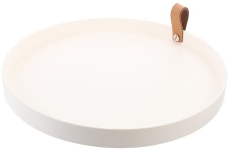 BUGUUYO Plateau Rond pour Salle De Bain Plateau De Service Décoratif Organisateur De Cosmétiques Et Articles Divers