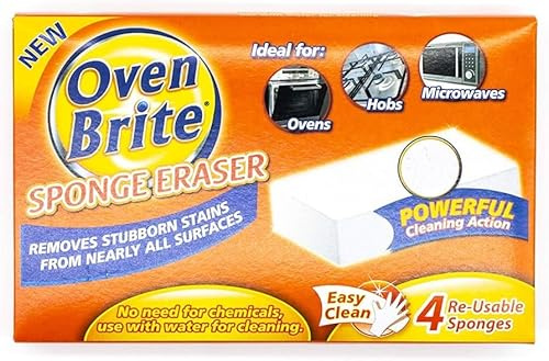 UKDeals Direct® Oven Brite - Confezione da 4 gomme da cancellare, ideali per forni, piani cottura, microonde, facili da pulire