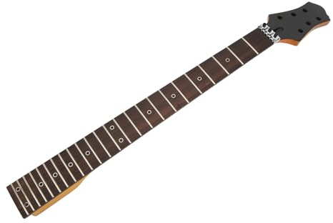 Qqmora Gitarrenhals, Griffbrett, 24 Bünde, 25,6 Zoll, Glatt, Eleganter Holz-E-Gitarrenhals, Ersatz für Professionelle Musiker, Ahornholz, Palisander