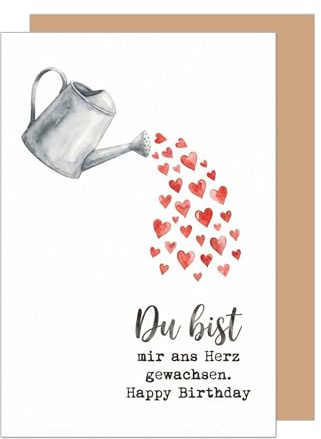 Edition Seidel Premium Glückwunschkarte zum Geburtstag mit Umschlag. Grußkarte Karte Geburtstagskarte Spruch Herzen Liebe für Mann Frau Freunde (G3868 SW026)