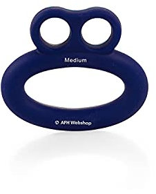 AFH Webshop Silikon Handtrainer und Fingertrainer | Smiley | Premium QUALITÄT | dunkelblau | mittel