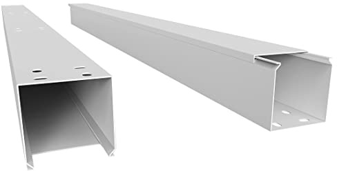 SCOS Smartcosat Kabelkanal, 60x60 mm, 10x2 m, Weiß, schraubbar | PVC, UV-beständig, Innen & Außen, 10 Stangen à 2 m = 20 m, Made in Germany