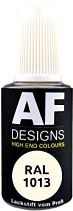 Alex Flittner Designs Pennarello a vernice RAL 1013 bianco perla lucido 20 ml penna di riparazione acrilico vernice ritocco vernice riparazione legno metallo mobili bagno