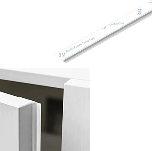 5M Wardrobe Cabinet Door Seal Strip Self Adhesive,Rubber Cupboard Door Edge Dust Proof,Door Side Gap Filling Sealing Tape,Weather Stripping,Weatherproof Insect Proof,White