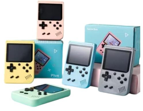 800 In 1 Games Console,Mini Games Console, Handheld Games Console,with 800 Classic Games, 600mAh Rechargeable Battery Support With TV Connection, Two Players, for Game Boy Kids Adults (Blue)