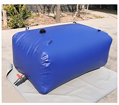 Wassersack Beutel ,Wasserbehälter Träger, Grosse Kapazität Faltbar Wasserbehälter, Zusammenklappbar Wasserblasentanks Licht Regenwasser-Wassersack,Trockenbeständigkeit(1*0.6*0.35m/210 L/55 gallon)