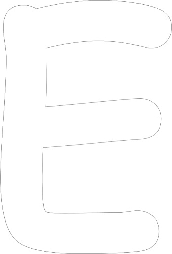 Kleckerliese Buchstaben Aufkleber 30 cm Einzel – seidenmatte Alphabet Sticker A–Z für Kinderzimmer, Wand, Tür, Möbel & Auto – selbstklebend & konturgeschnitten – E – Farbe Weiß