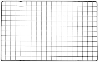 1 griglia da cucina, forno, utensili da forno, biscotti, pane, pizza, torte, griglia di raffreddamento, griglia multiuso in acciaio inox for alimenti.(1PC L Black)