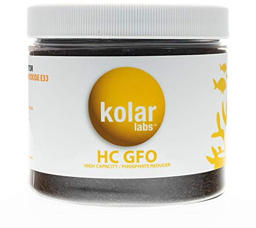 GFO HC - High Capacity Bayoxide E33HC Phosphate Remover - for Fish Tanks, Aquariums & Ponds, 350g (16oz Jar, 0.77lb), By Kolar Labs