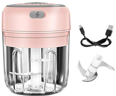 basku 250ml Garlic Onion Ginger Chopper, Electric Garlic Masher Electric Crusher Meat Mincer Grinder Used To Crush Garlic, Ginger, Chili Powder, Minced Meat, Etc -