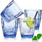 Vasos de plástico, vasos irrompibles de 300 ml, vasos de plástico reutilizables, vasos de agua acrílicos, vasos de agua portátiles de 10 onzas para jugo, cerveza, picnic, fiesta, camping, paquete de 4