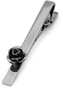 AMDXD Slipsnålar för män, rosa blommor slipsklämma ungdomlig, guld/silver/svart slipsklämma slipsklämma bröllopspresenter, Koppar, Ingen zirkonia