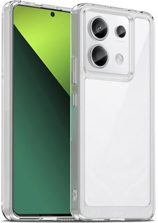 Liisooka Transparentt Skal för Xiaomi Redmi Note 13 Pro 5G, Militärgrads Fallskydd, Gulförhindrande Skyddshölje med Hård PC-baksida, Ultratunt Chocksäkert Skal Mot Repor