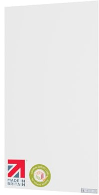 Herschel Infrared Comfort White 850W Infrared Heating Panel - Premium UK-Made Infrared Panel Heater, 60x120cm, Ultra-Efficient, Wall/Ceiling Mounted, 10-Year Warranty, Energy-Saving, Fast Heating