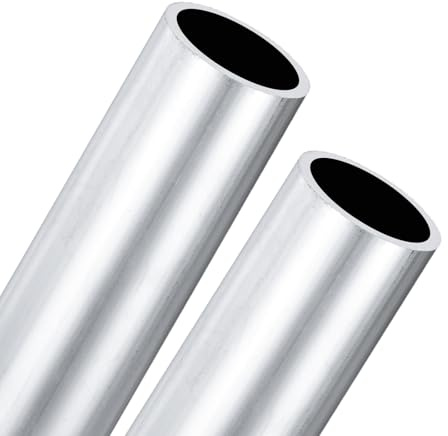 M METERXITY 2-Pack 100mm 6063 Aluminum Round Tube, 29mm ID 35mm OD Seamless Aluminum Tubing for Construction/Machining/DIY Crafting, Metal Straight Pipe [1.14x1.38x4]