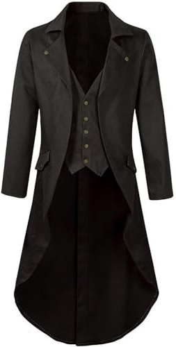 Veste Steampunk pour homme, rouge, queue-de-pie gothique, longue, élégante, avec broderie, manteau médiéval, costume de cour victorien, veste de smoking, performance théâtrale, vêtement de vampire